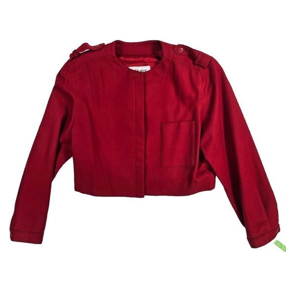 Vintage Women's Spitalnick Wool Blazer Jacket Red 12 New - Picture 1 of 7